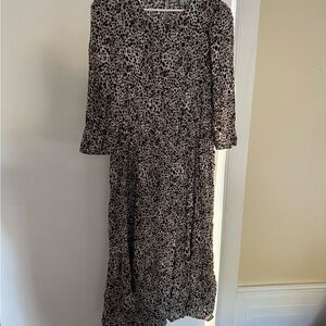 a new day Black and White leopard Midi Dress